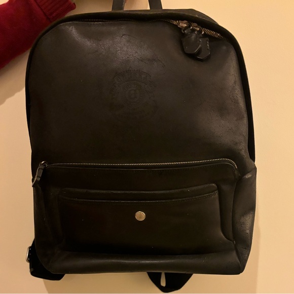 GHURKA Black Leather Backpack NWOT - Picture 3 of 13